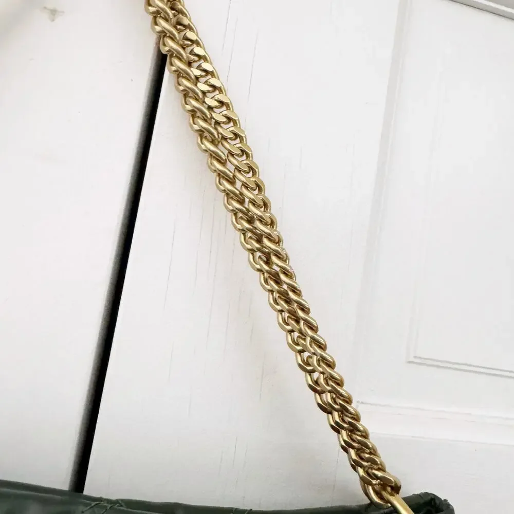 Tory Burch Kira Diamond Quilted Leather Hobo Bag in Green